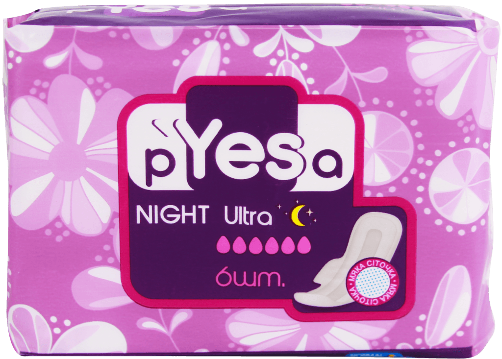 Прокладки "P'YESa" Ultra Dry Night, 6 шт./уп.