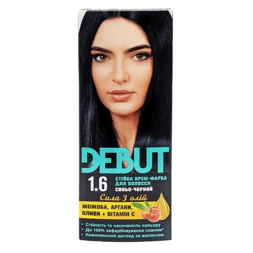 Фарба для волосся "Debut": Синьо-чорний