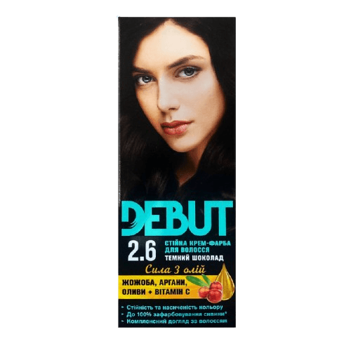 Фарба для волосся "Debut": Темний шоколад