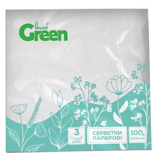 Серветки "Green Lawn", 33х33, 20 шт.