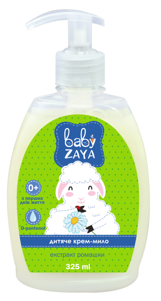 Крем-мило рідке дитяче "Baby Zaya" з екстрактом ромашки та пантенолу, 325 мл.