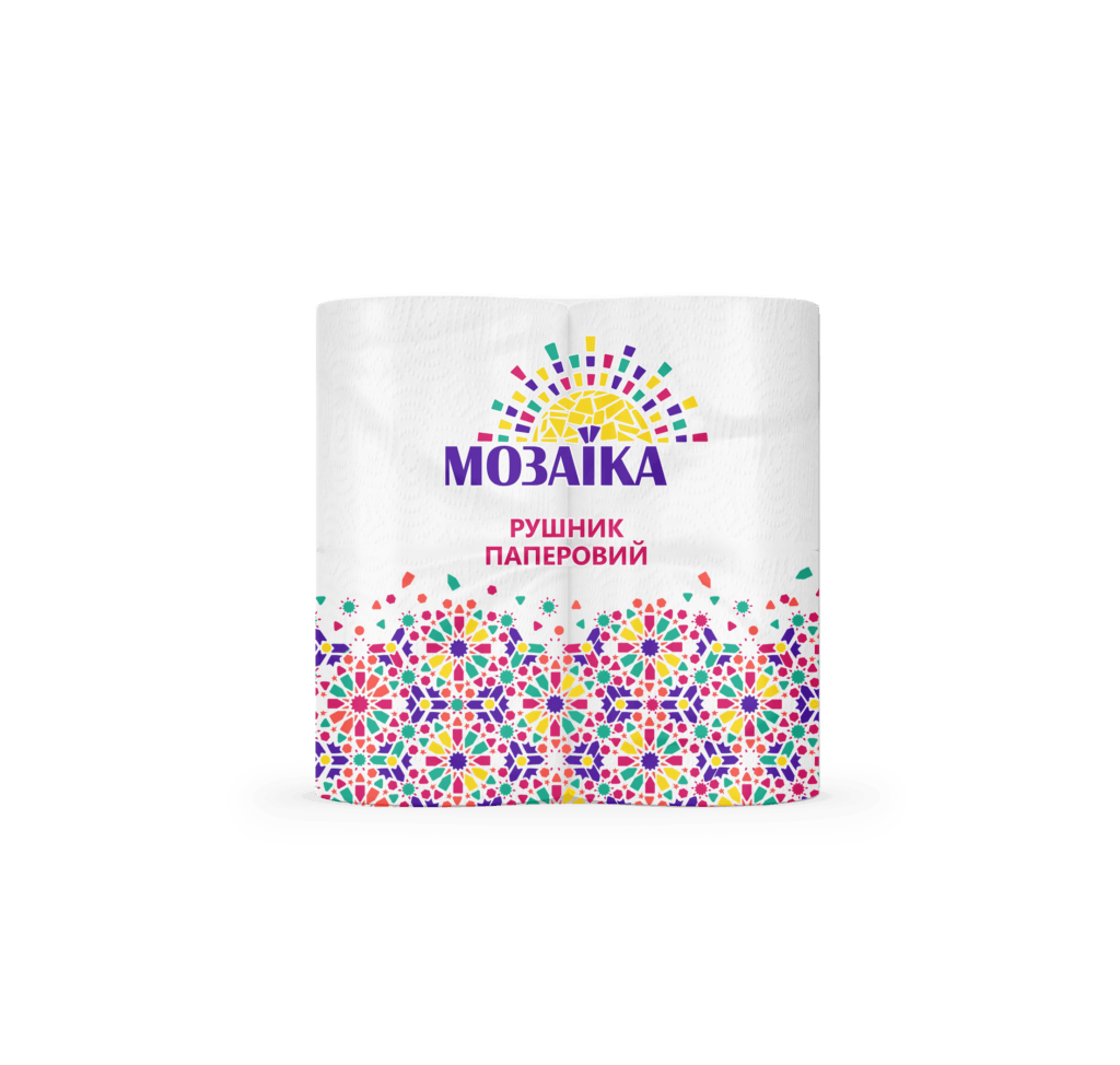 Рушники паперові "Мозаїка" 2 шари, 2 шт.