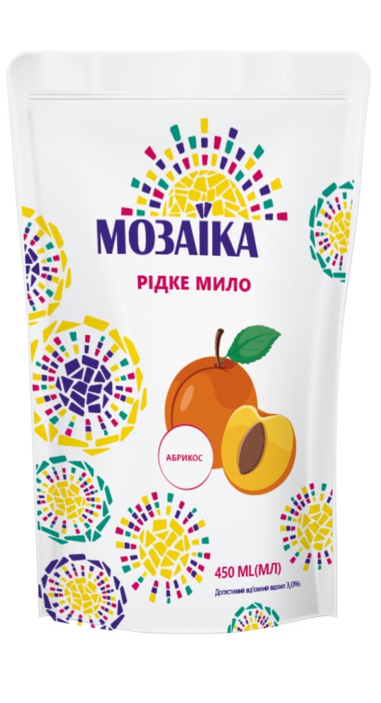 Мило рідке "Мозаїка" Абрикос, 450 мл.