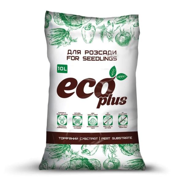 Торф'яний субстрат д/розсади ECO PLUS 10л - Купити в Копійочка